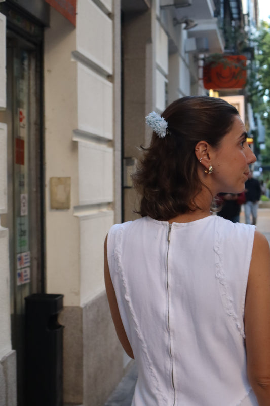 Tres Dalias Azul Cielo