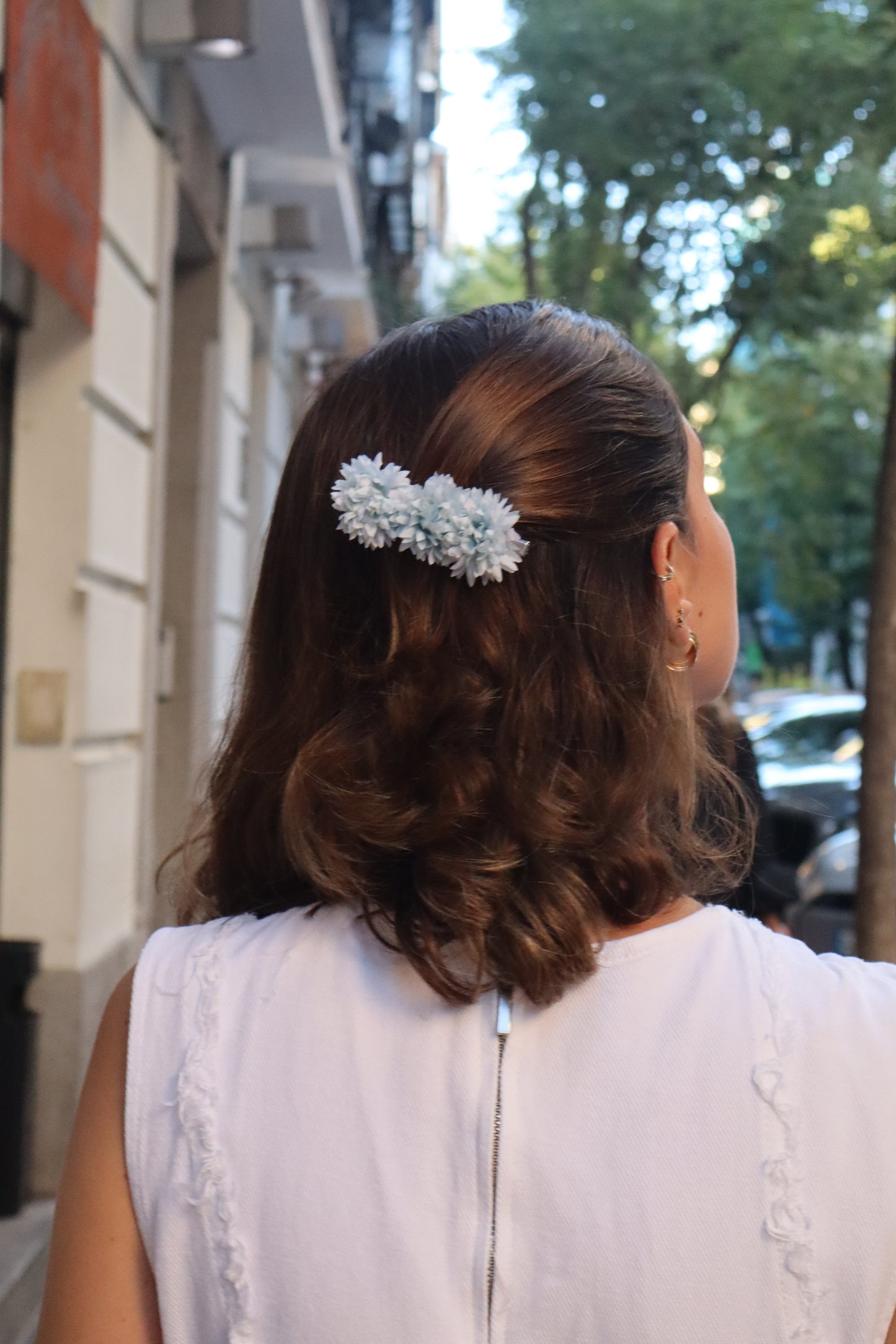 Tres Dalias Azul Cielo