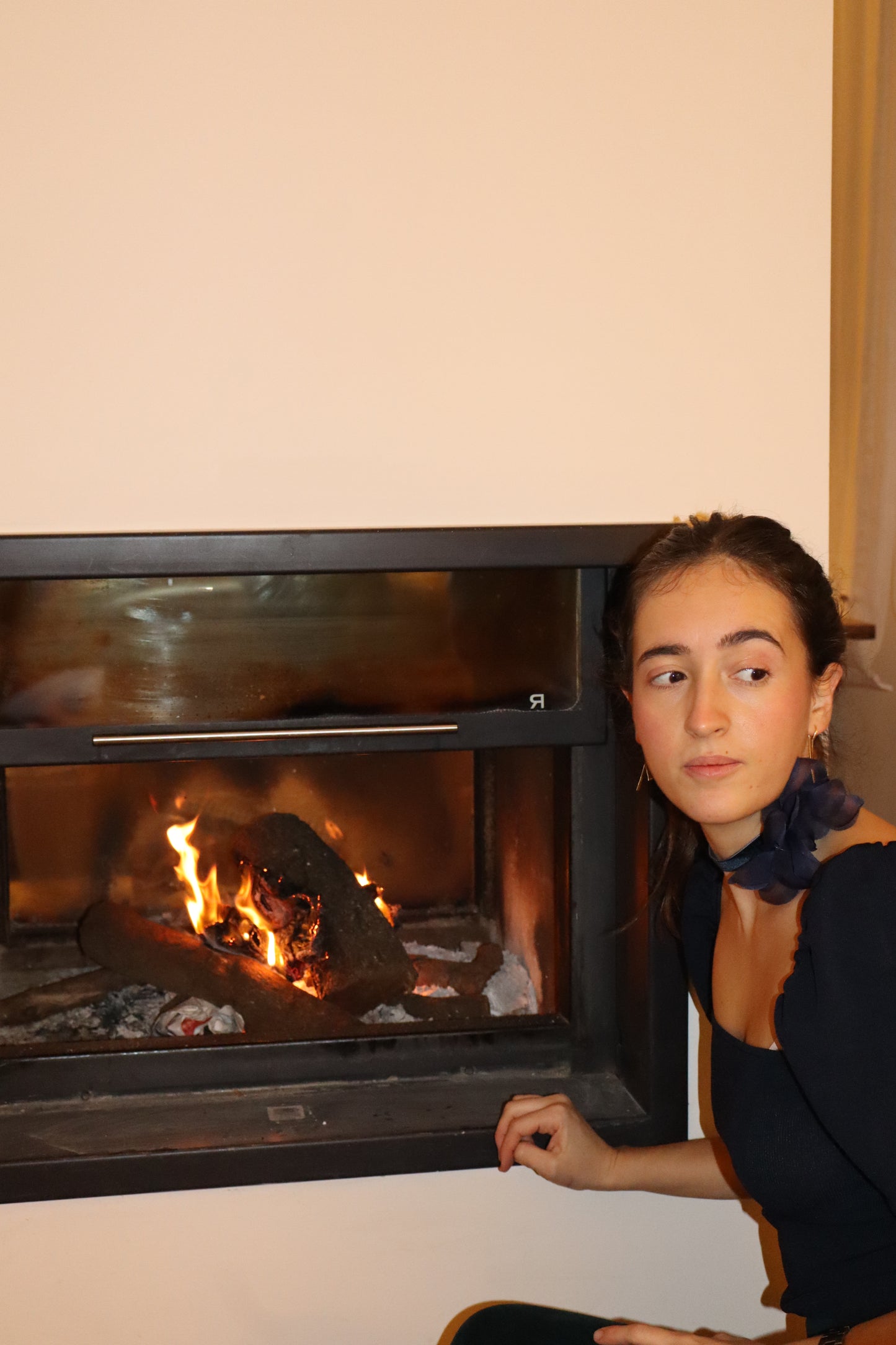 Chocker terciopelo azul