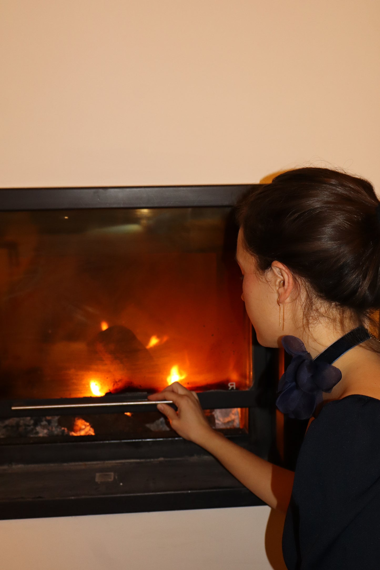 Chocker terciopelo azul