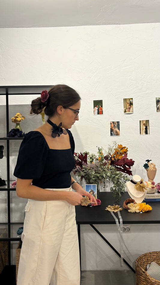 Chocker terciopelo azul