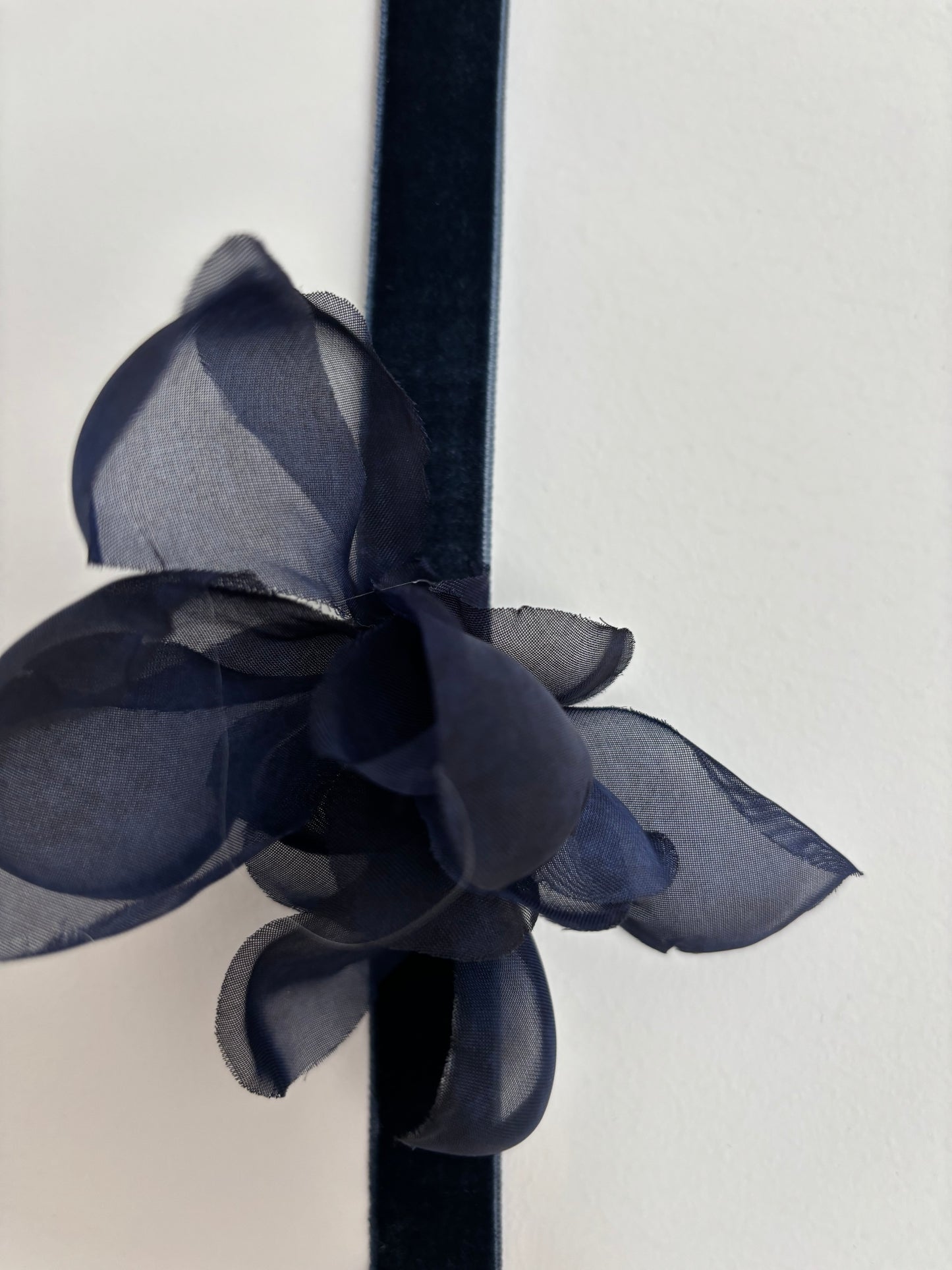 Chocker terciopelo azul